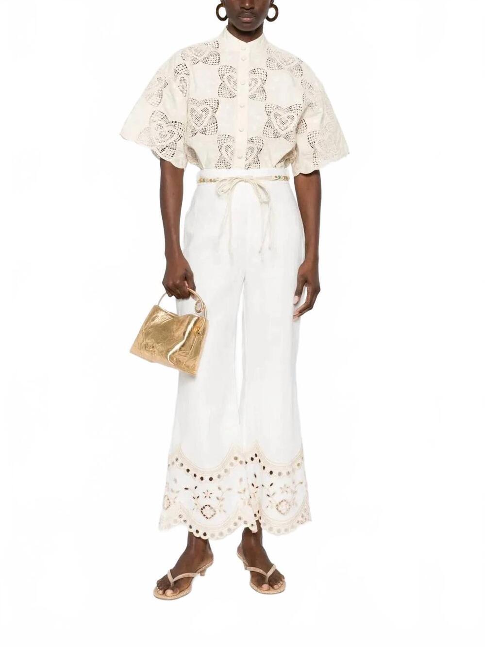 NEW ZIMMERMANN wanderlust flare pant in ivory